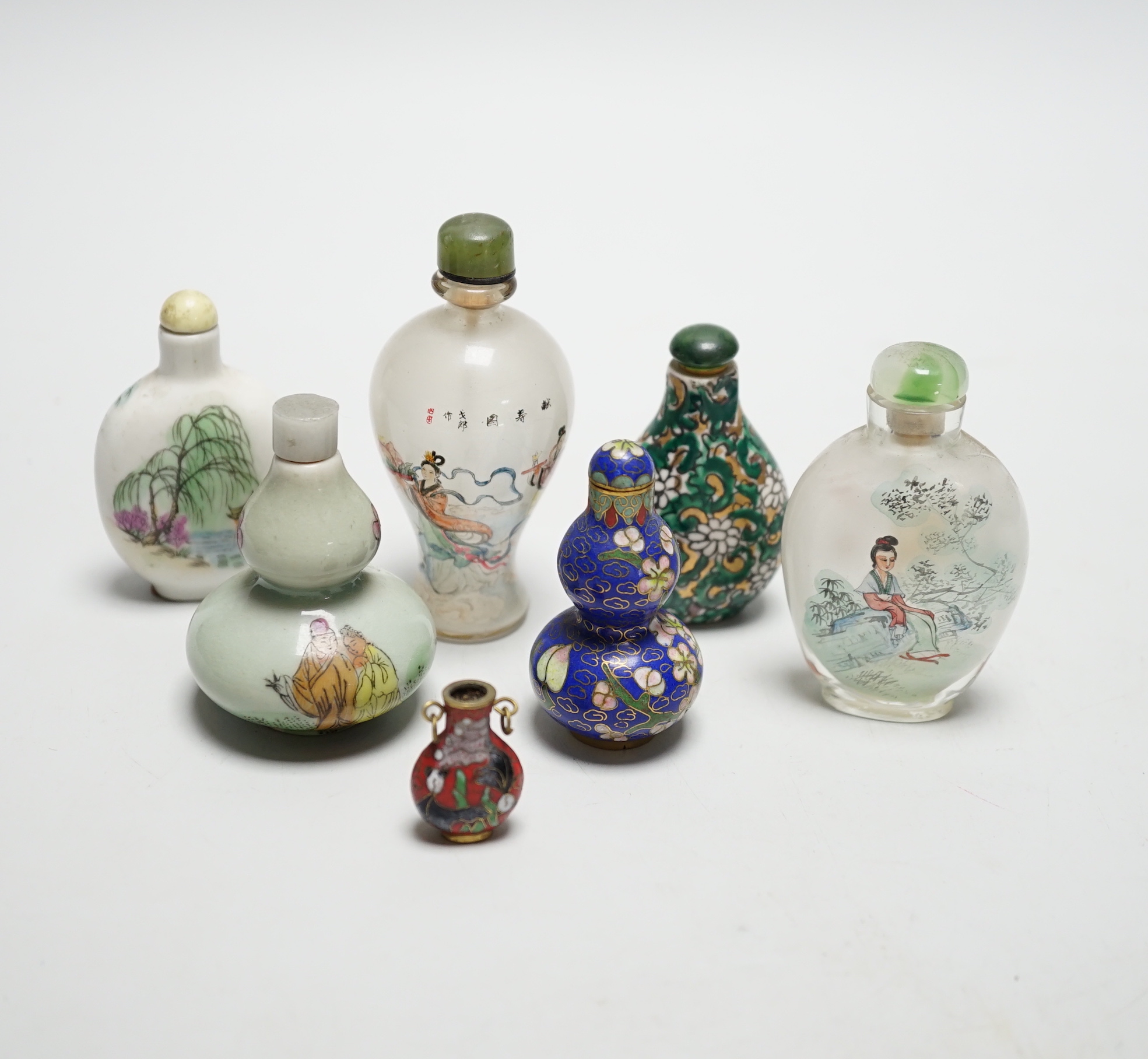 Seven various Chinese snuff bottles